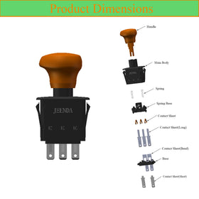 JEENDA blade clutch PTO switch assembly with 7-terminal design for versatile wiring