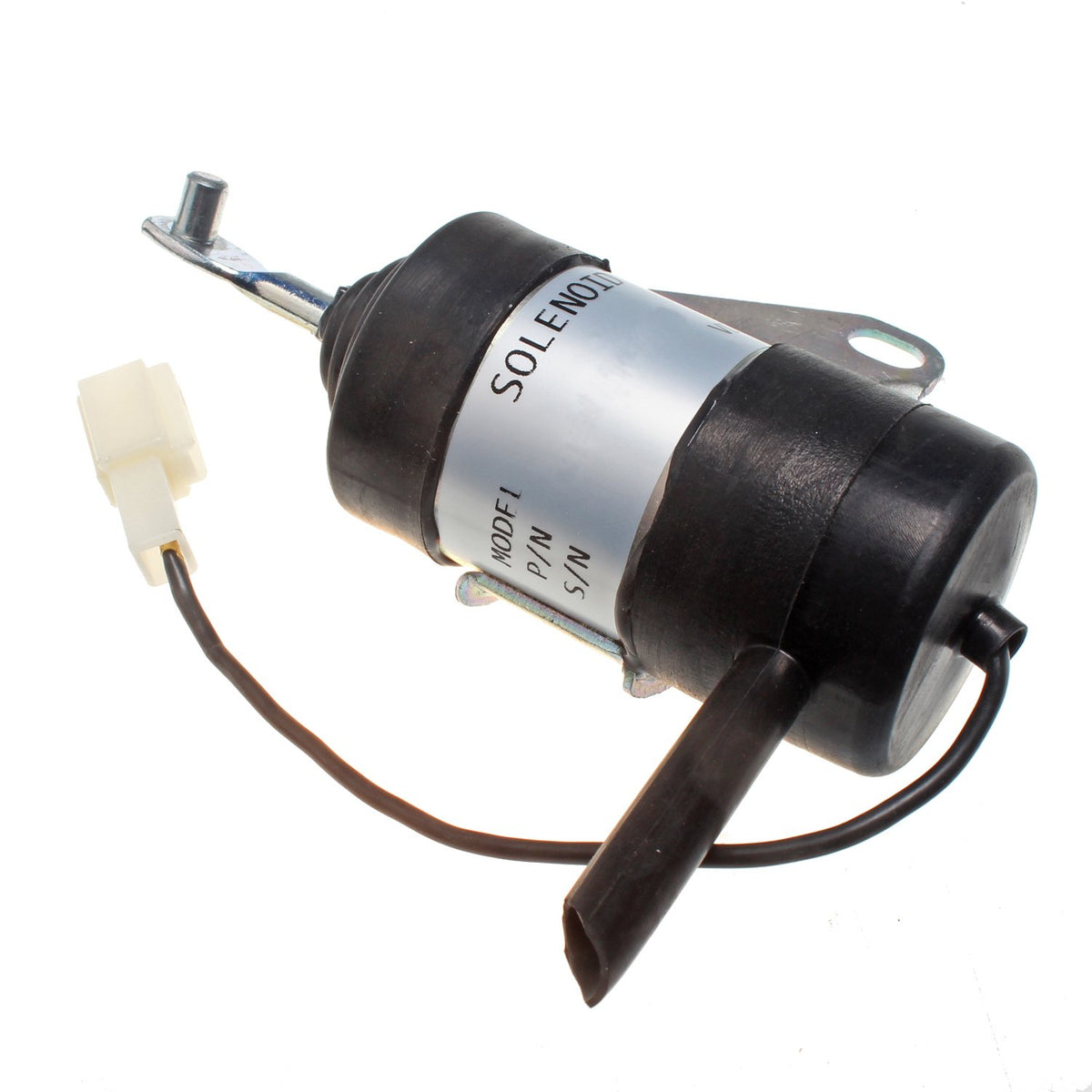 JEENDA 12V fuel shut off solenoid close-up showing compact, reliable control for Kubota engines