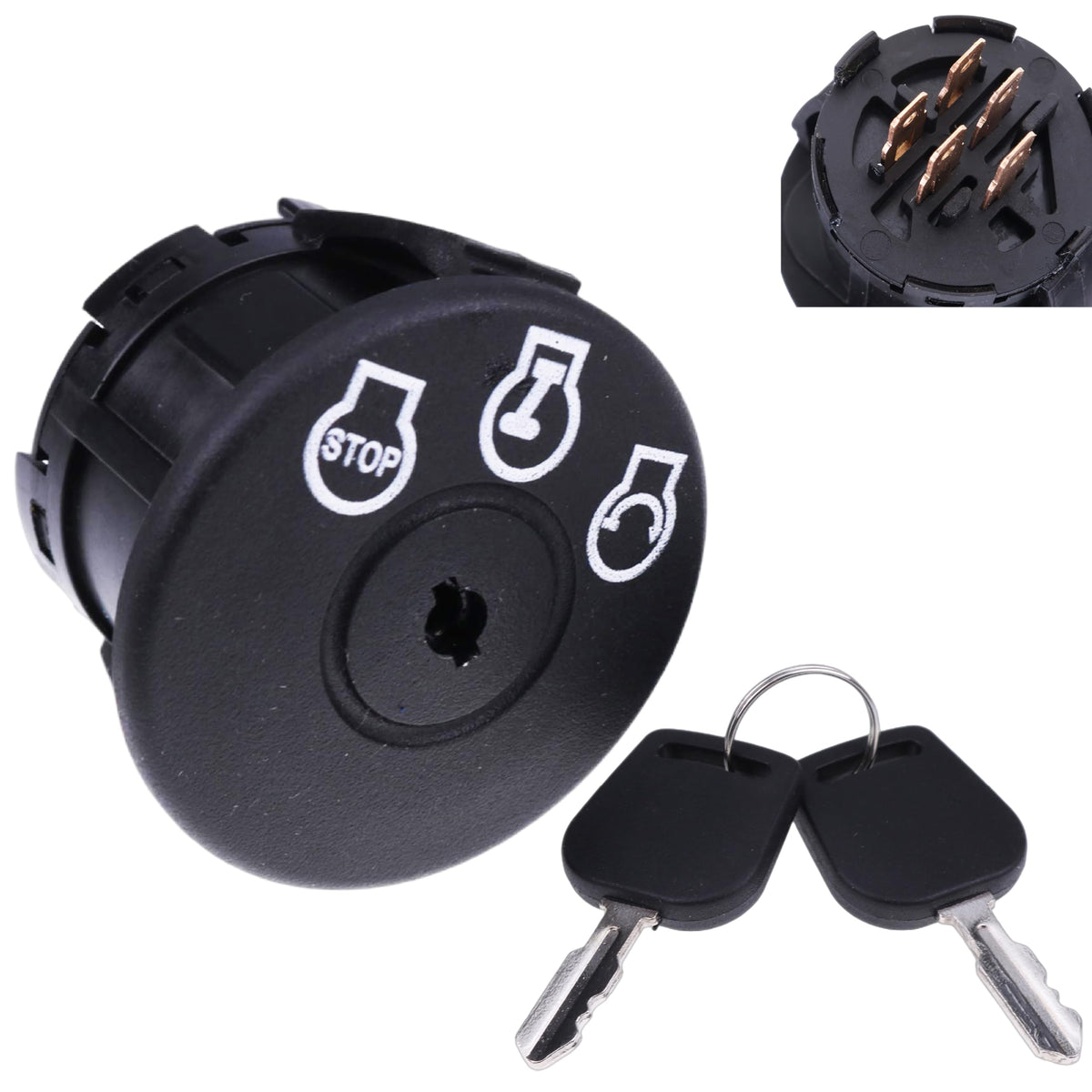 JEENDA ignition switch key with OEM replacement fit for multiple riding mowers