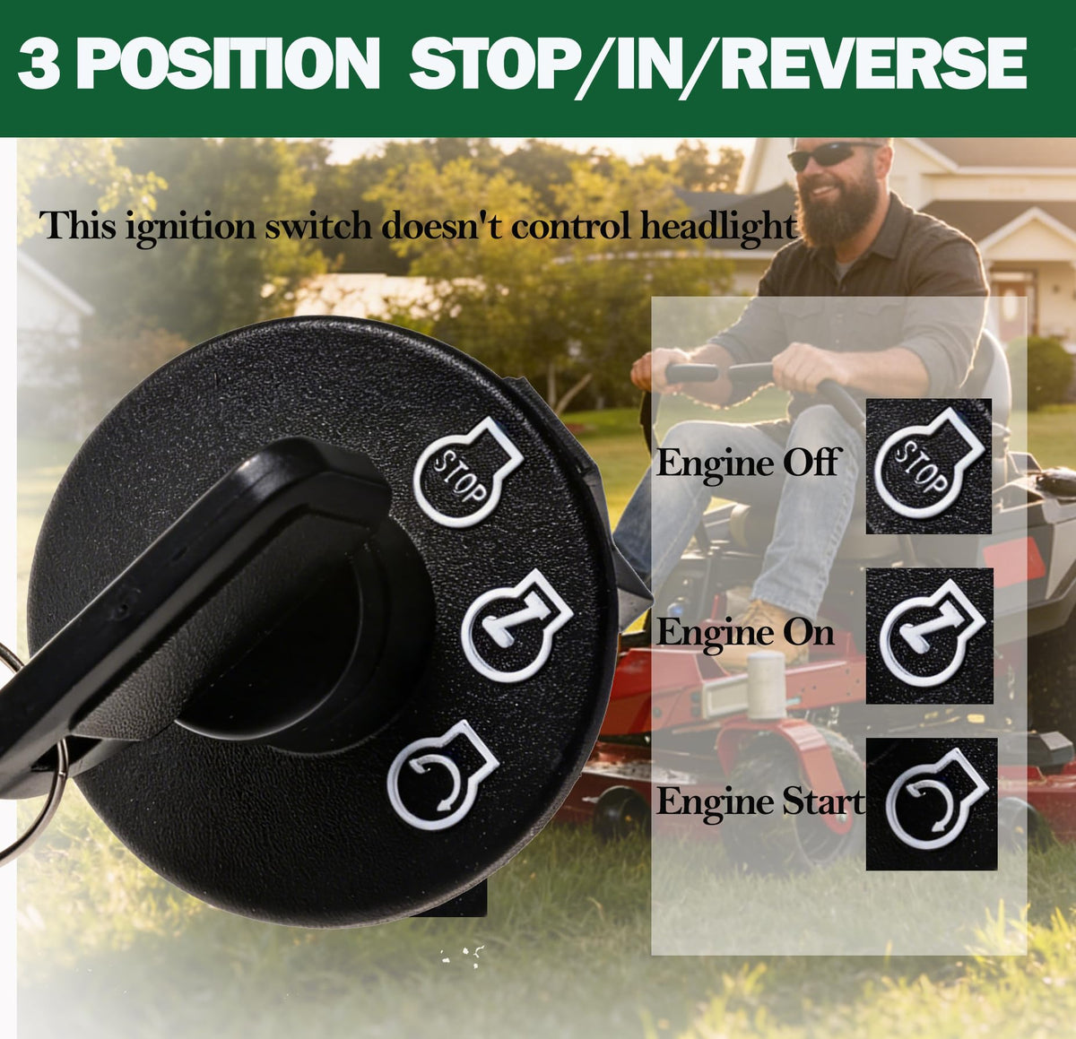JEENDA ignition switch label and parts image helps matching with part numbers.