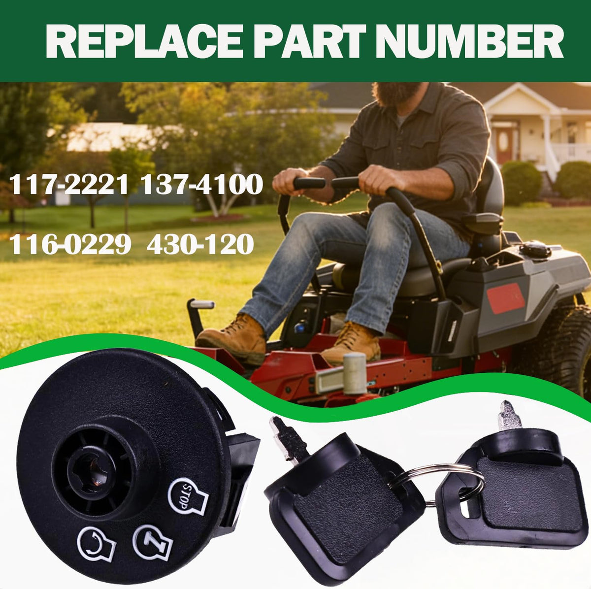 JEENDA ignition switch side profile highlights compact rugged housing for field use.