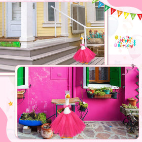 Cement/plastic goose décor gift idea for Easter or spring garden parties.