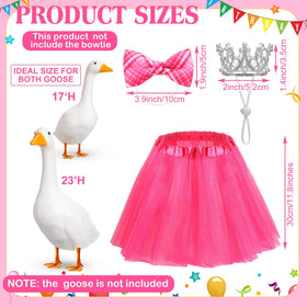 Jeere goose tutu dress adds color and whimsy to porch goose decoration.