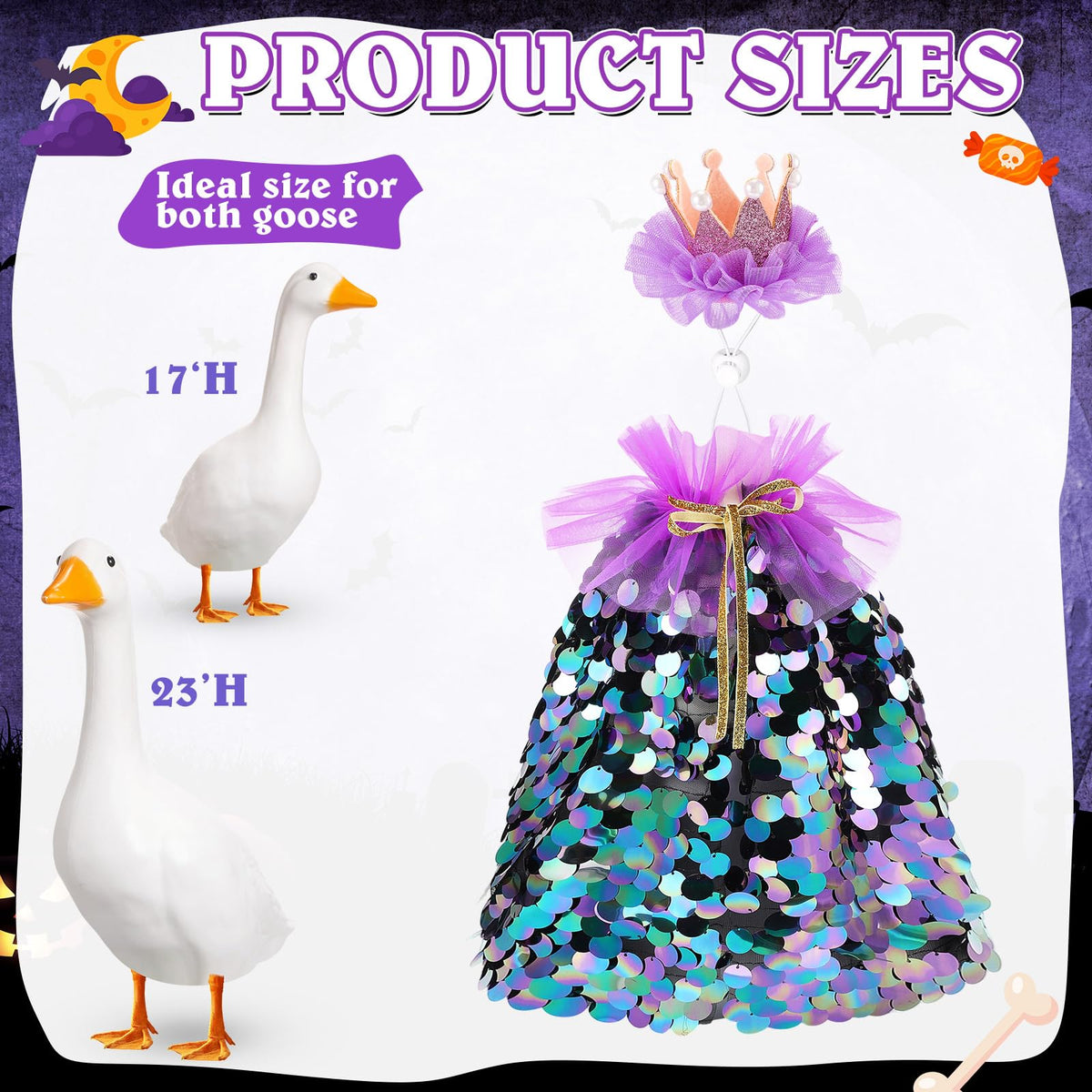 Jeere purple crown for porch geese adds regal charm to outdoor décor