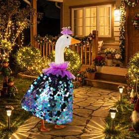 Jeere purple goose costume fits 17 and 23 inch porch geese for versatile use