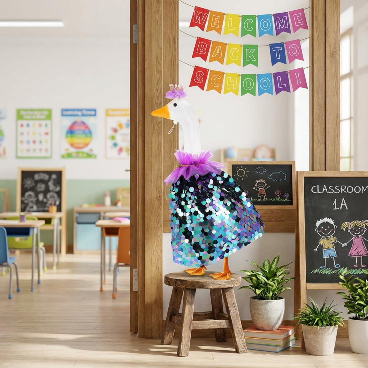 Jeere winter porch geese outfit inspires fun, seasonal displays