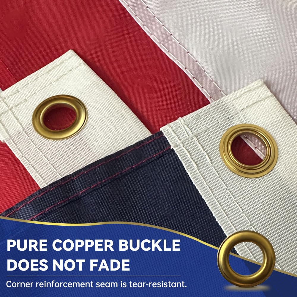 Jegatoo flag with brass grommets for secure mounting.