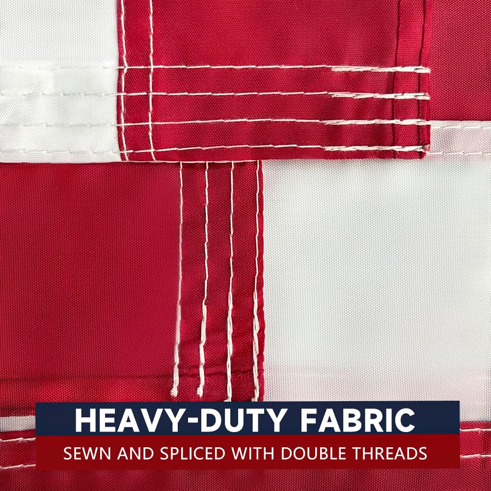 Jegatoo flag reinforced edges prevent fraying in wind.