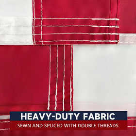 Jegatoo flag reinforced edges prevent fraying in wind.