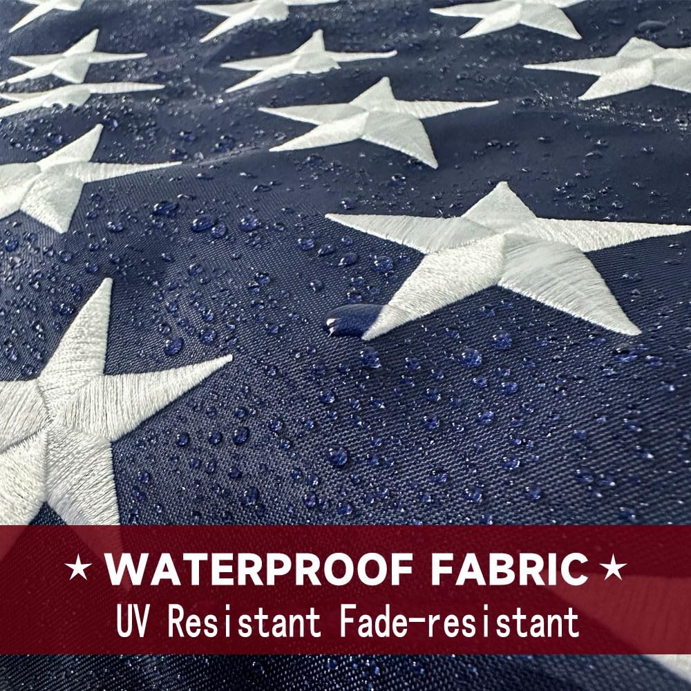 Jegatoo flag features patchwork stripes for timeless patriotism.
