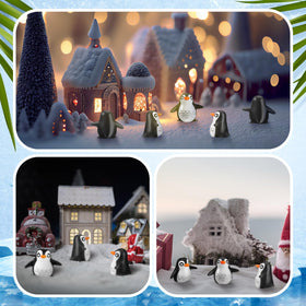 JellyArch penguin mini garden decor enhances fairy garden charm.