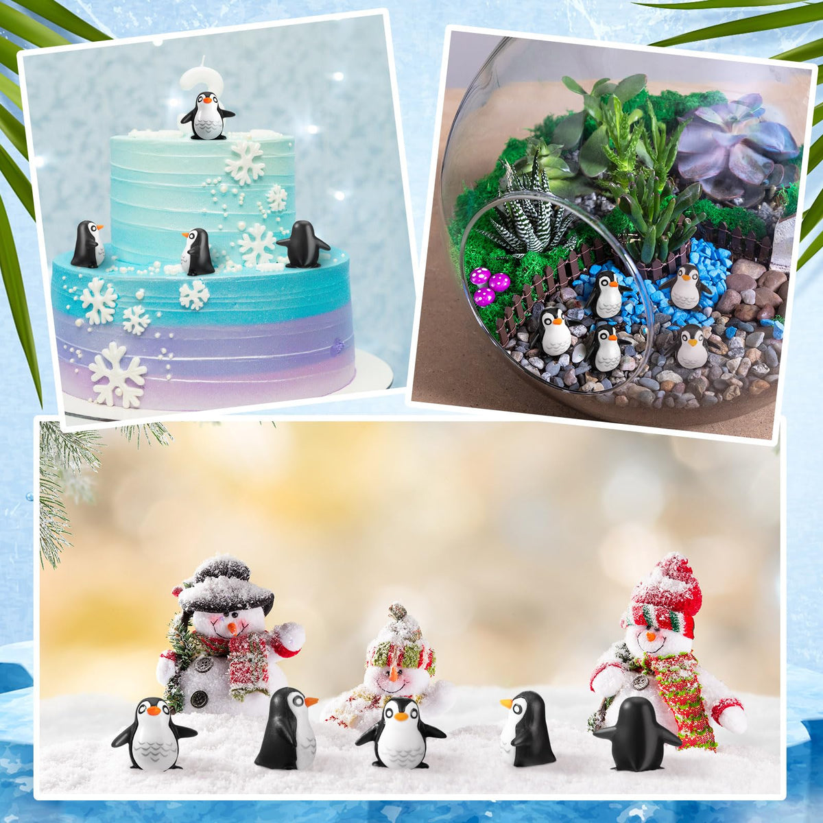 Easy care penguin figurines—wipe clean with a dry cloth