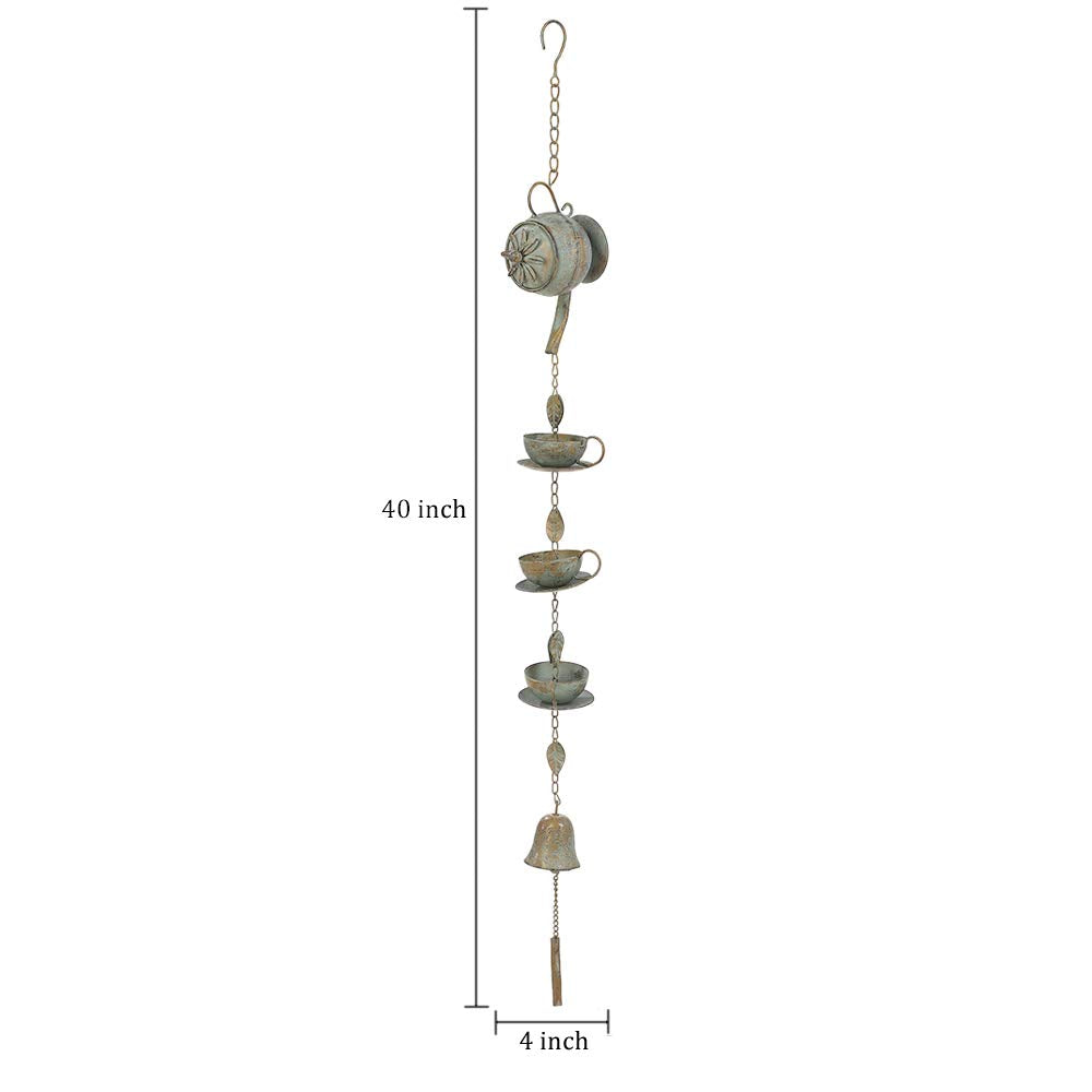 Jemeni rain chime installation on gutters or porches adds peaceful ambiance.