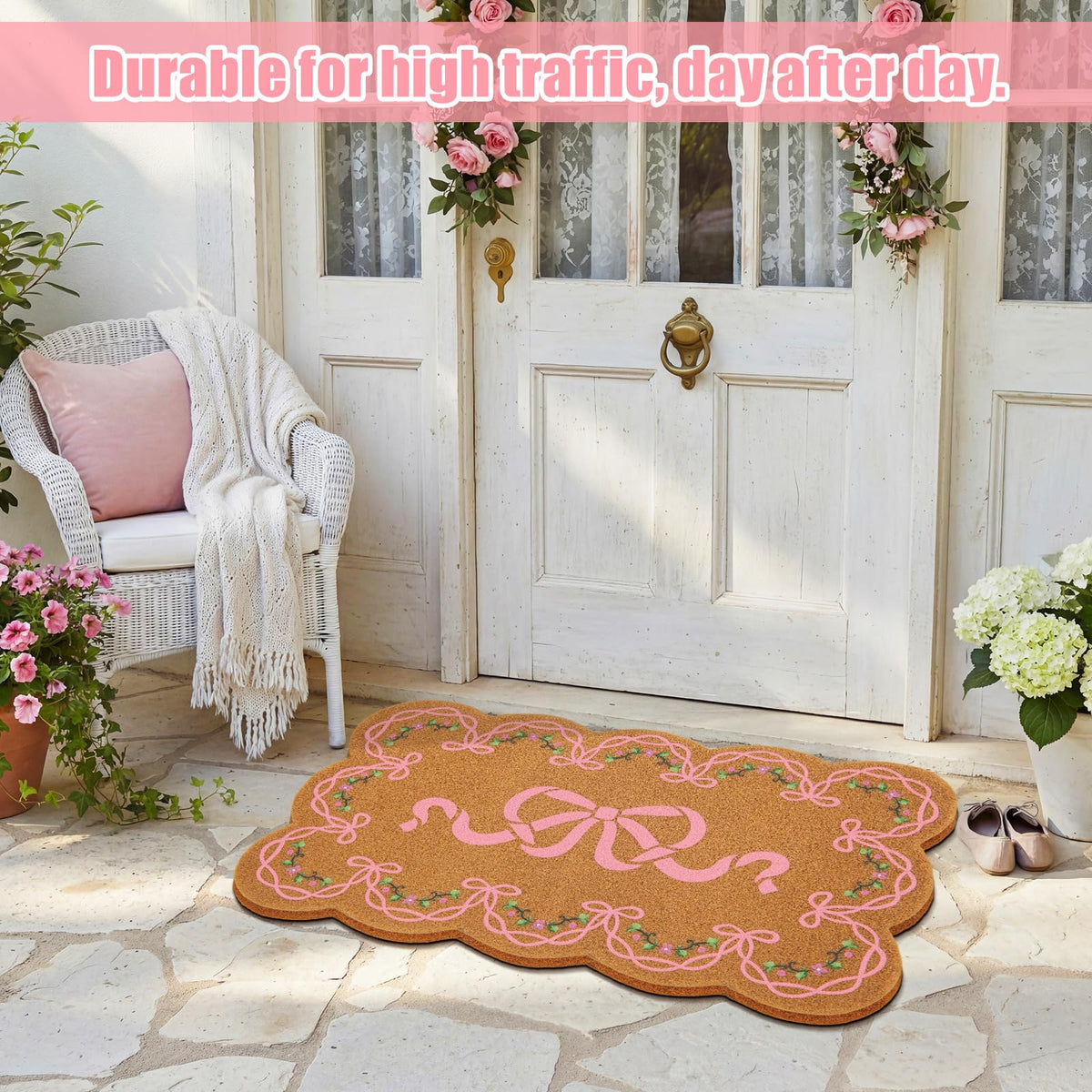 Jenaai 16x29 entryway mat fits standard doorways for easy placement.