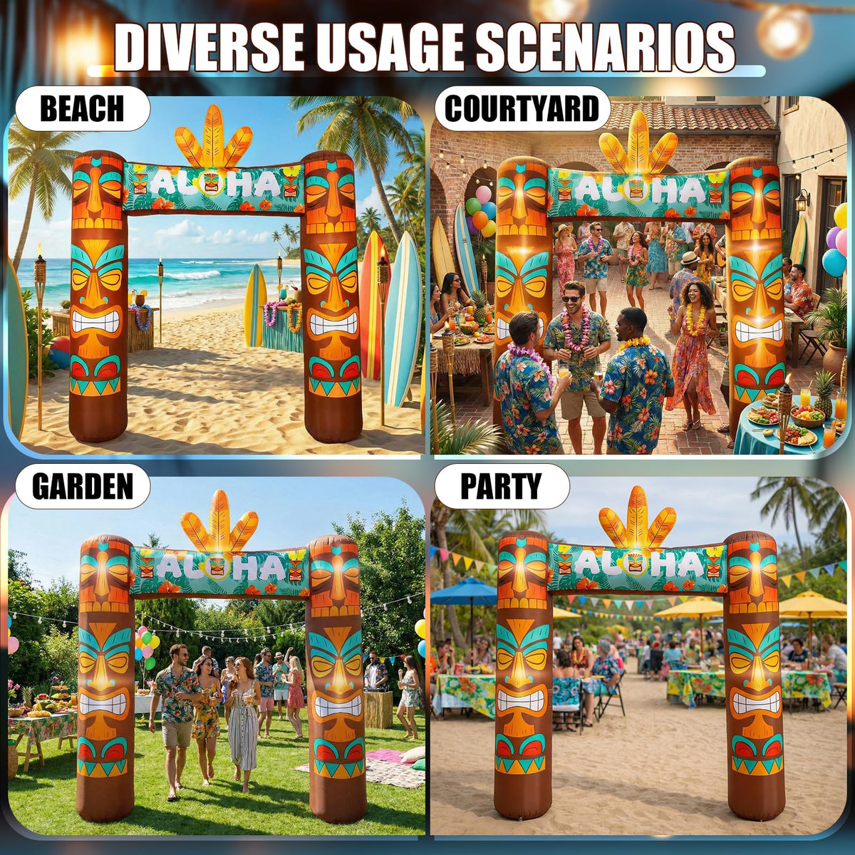 Jenaai inflatable withstands outdoor conditions with UV-resistant fabric for repeated use.
