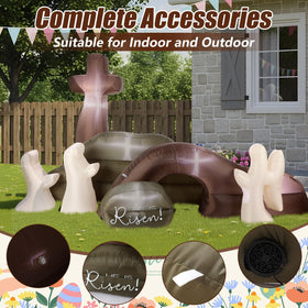 Jenaai Easter inflatable tomb made of durable polyester fabric