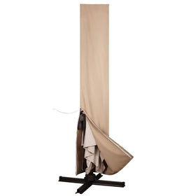 Jentafix Patio Cantilever Umbrella Cover with zipper protects 9-13 ft umbrellas outdoors.