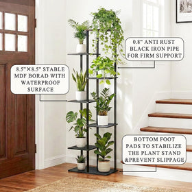 JEPRECO plant stand with metal-wood construction for durability