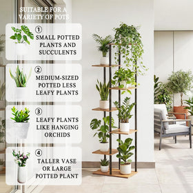 JEPRECO wood shelves close-up shows thick MDF for solid plant bases and durability