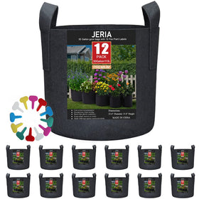 JERIA 30-gallon grow bag set enhances root airflow for healthier plants.