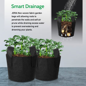 JERIA bag stackable and foldable for compact storage when not in use.