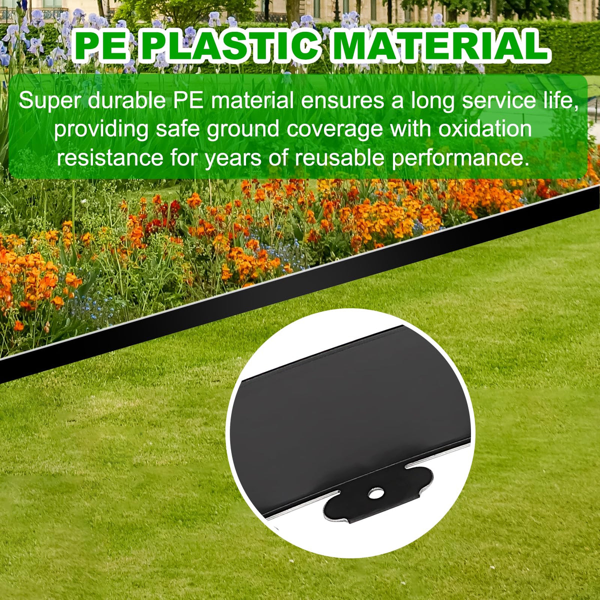 JERIA no-dig edging saves time while shaping the garden.