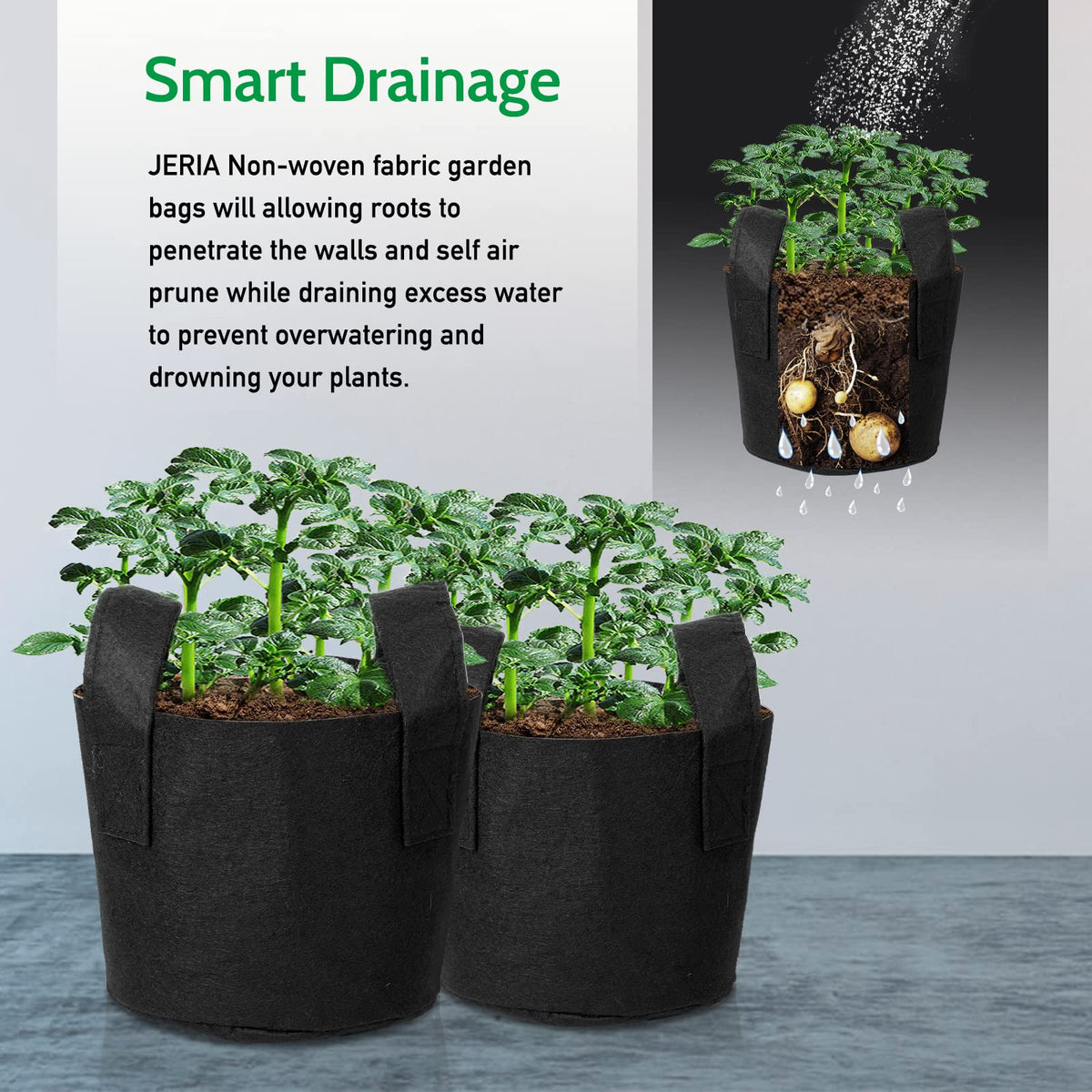 JERIA plant labels included for organized container gardening