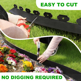 JERIA plastic border roll enhances pathways with a flexible, long-lasting garden edge.