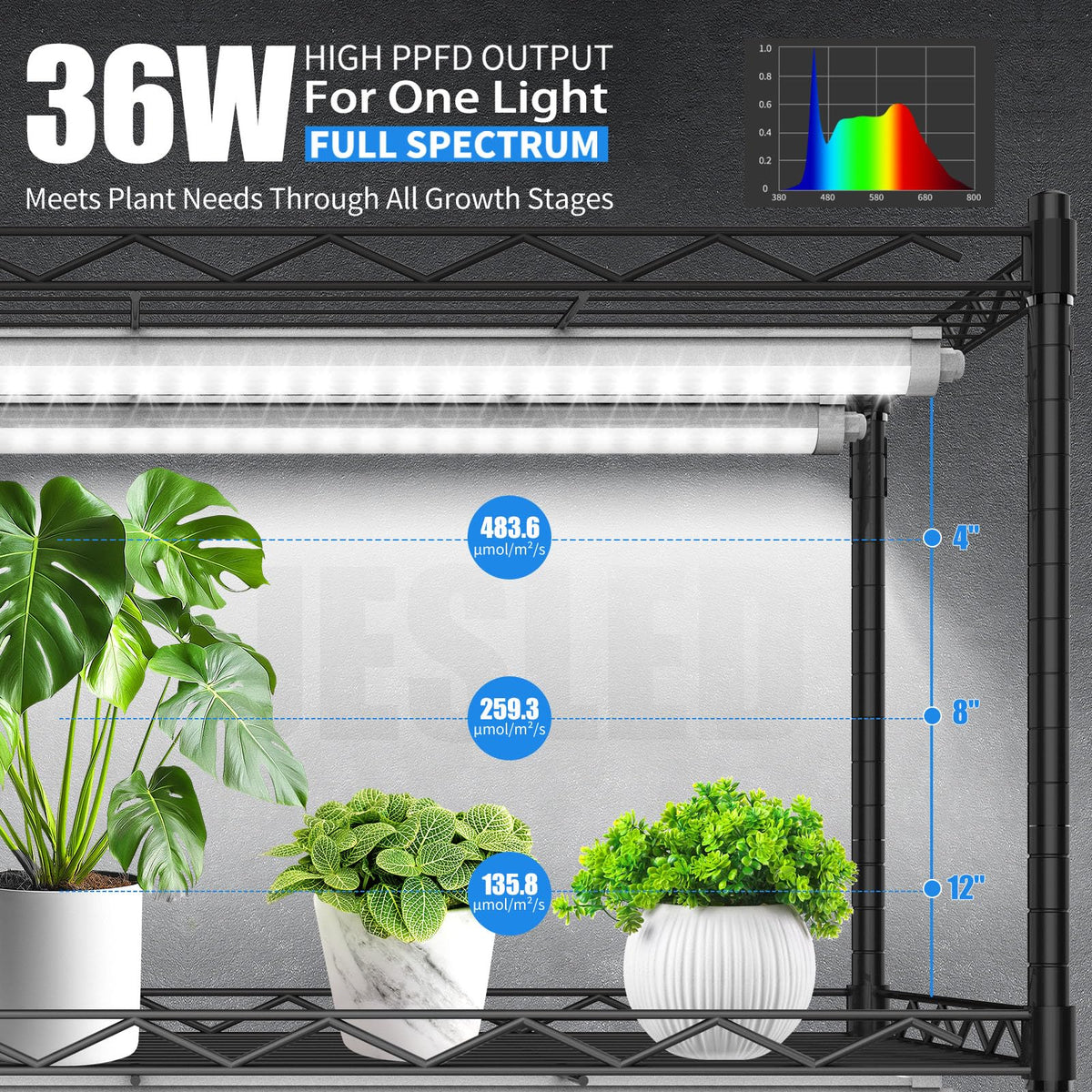 JESLED height-adjustable layers showing organized zones for crops