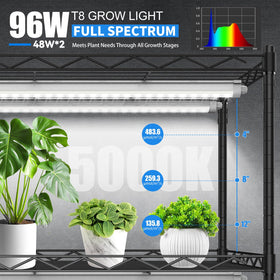 JESLED seed starting light with full spectrum enhances germination and early growth.