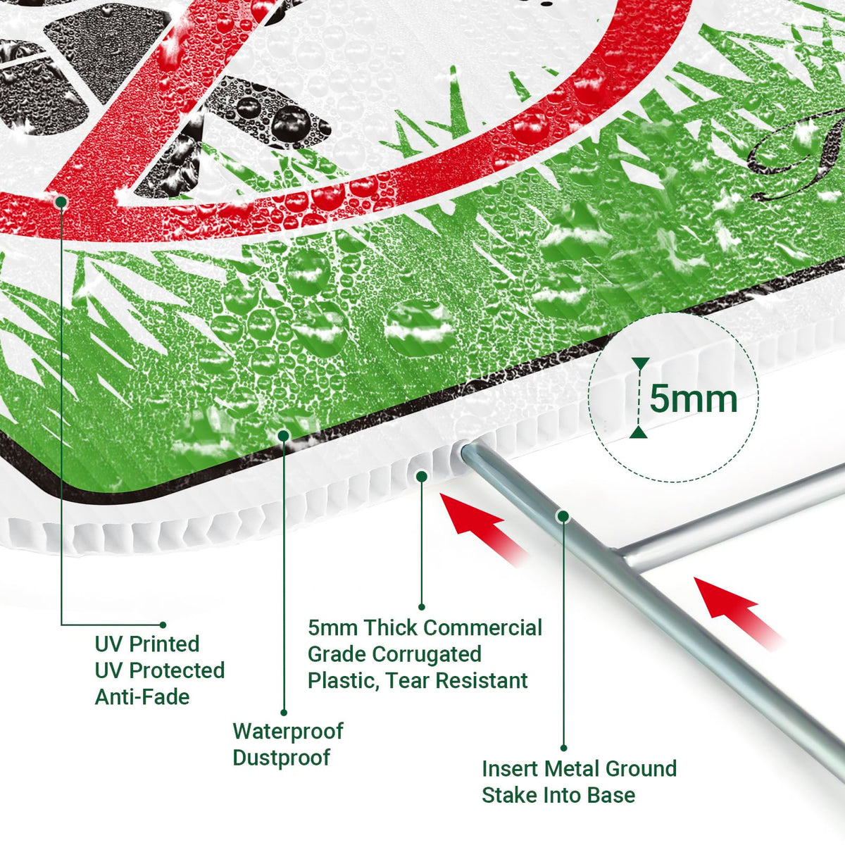 JesmaySigns corrugated plastic sign offers durable outdoor performance.