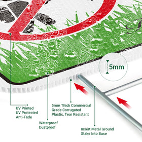 JesmaySigns corrugated plastic sign offers durable outdoor performance.
