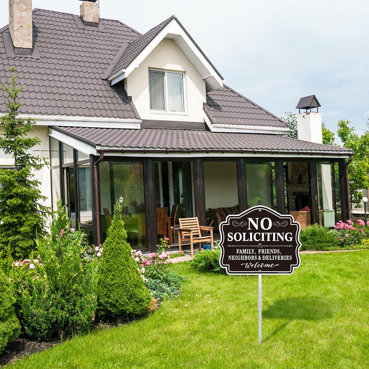 Jesmaysigns outdoor-ready sign suitable for homes yards fences and gates.