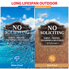 Jesmaysigns rust-free aluminum construction resists weather for durability.