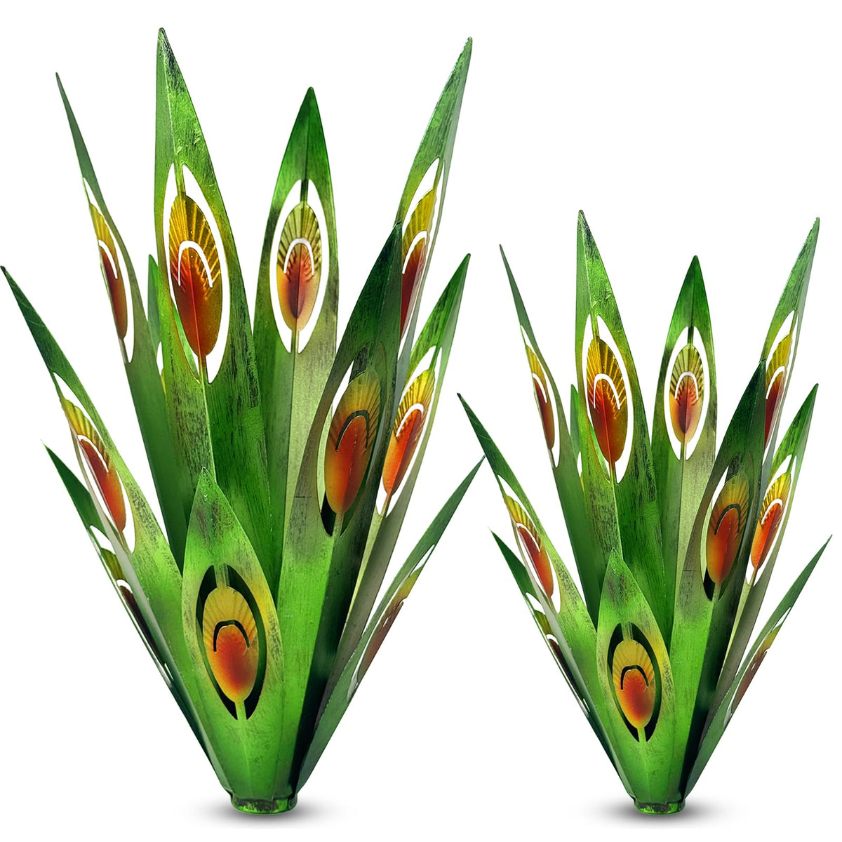 Jesokiibo Tequila rustic agave sculpture, 12-inch, weatherproof yard art for outdoor display.