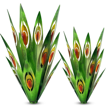 Jesokiibo Tequila rustic agave sculpture, 12-inch, weatherproof yard art for outdoor display.