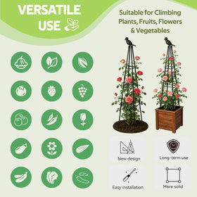 Jesosia Garden Trellis lightweight yet sturdy vertical support for vines.