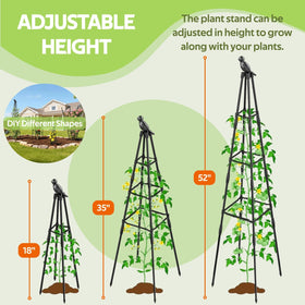 Jesosia Garden Trellis rustproof coating protects metal outdoors for longevity.