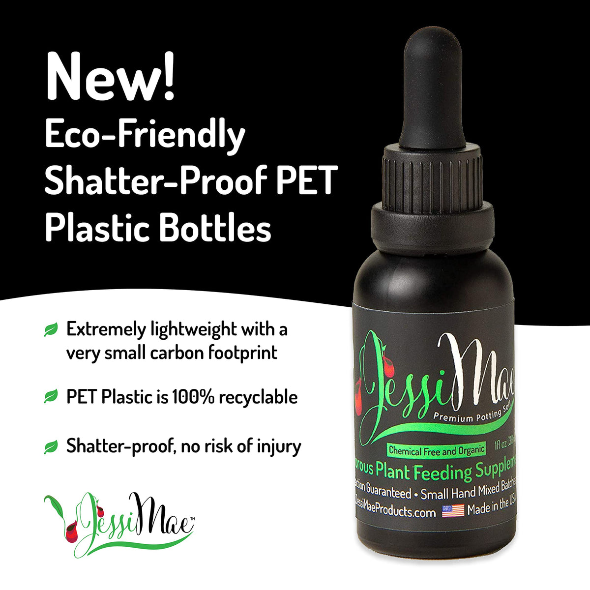 Jessi Mae drops measuring tip enables accurate dosing for standard plants.