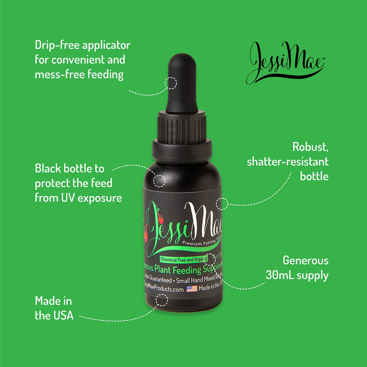 Jessi Mae no-dip applicator enables clean drop placement on sundews.