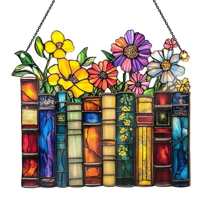 Jesuspirit window suncatcher in crystal clear acrylic and wood brightens windows with colorful light patterns.
