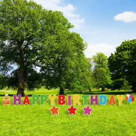 Jetec 14-inch balloon sign and 12-inch cake sign brighten any yard