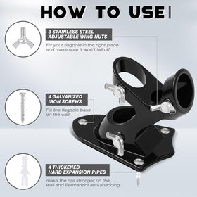Jetec 45 and 90 degree adjustable flag bracket for versatile mounting