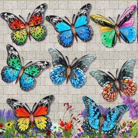 Jetec butterfly wall decor-1 adds colorful outdoor 3D detail to garden gates