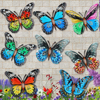 Jetec butterfly wall decor-1 adds colorful outdoor 3D detail to garden gates