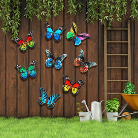 Jetec butterfly wall decor-4 durable iron with powder coating for outdoors