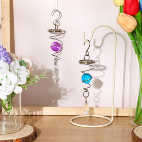 Jetec crystal glass ball decor enhances indoor windows with shimmering light.