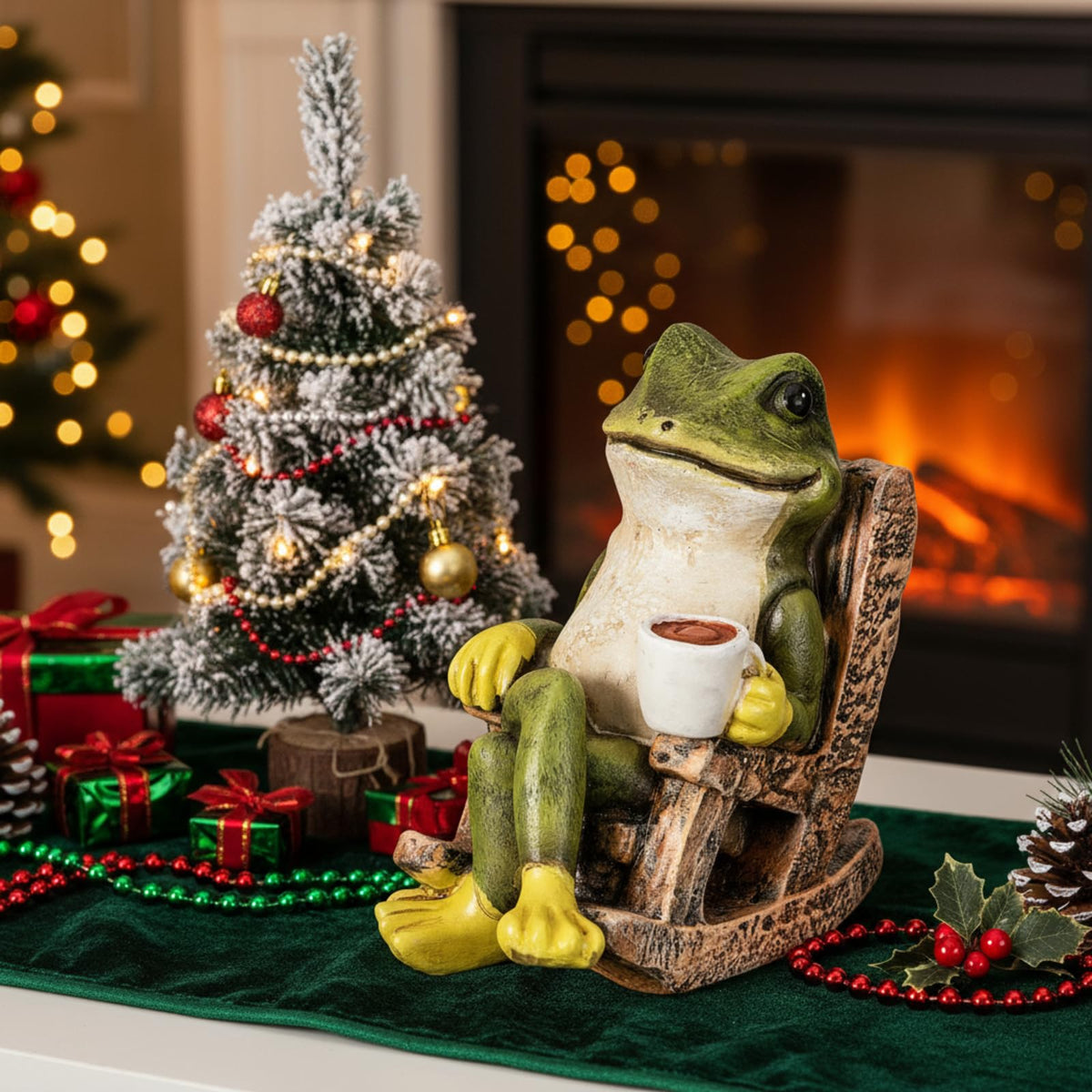 Jetec exquisite miniature frog garden statue adds color and whimsy anywhere.