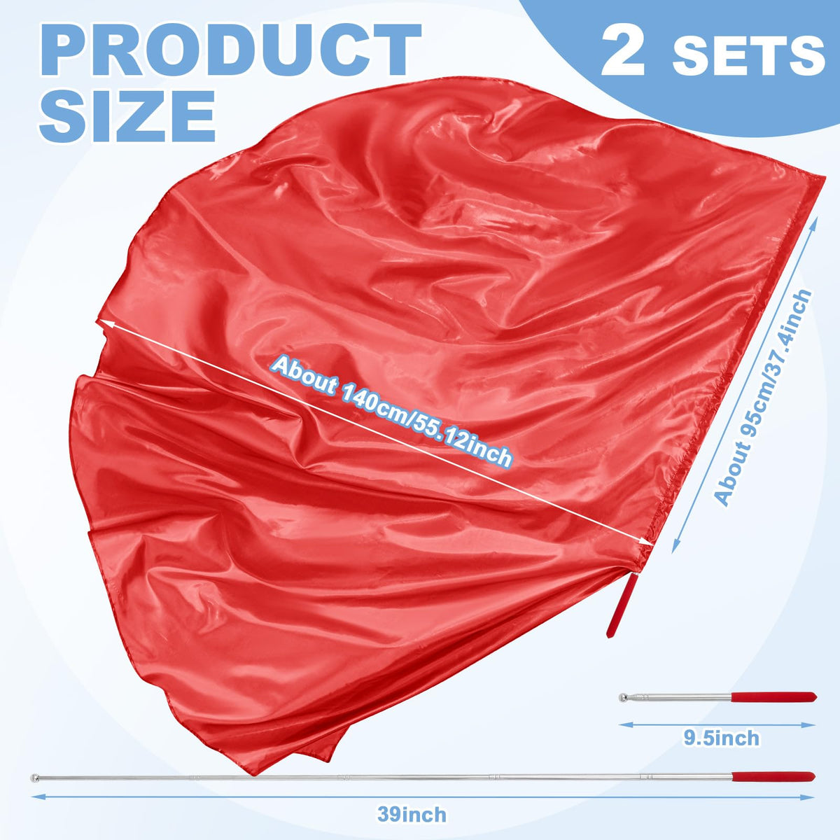 Jetec flexible-rod worship flag ensures smooth handling during performances.