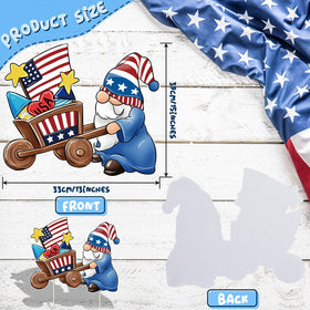Jetec fourth of July garden decor featuring a cheerful gnome design